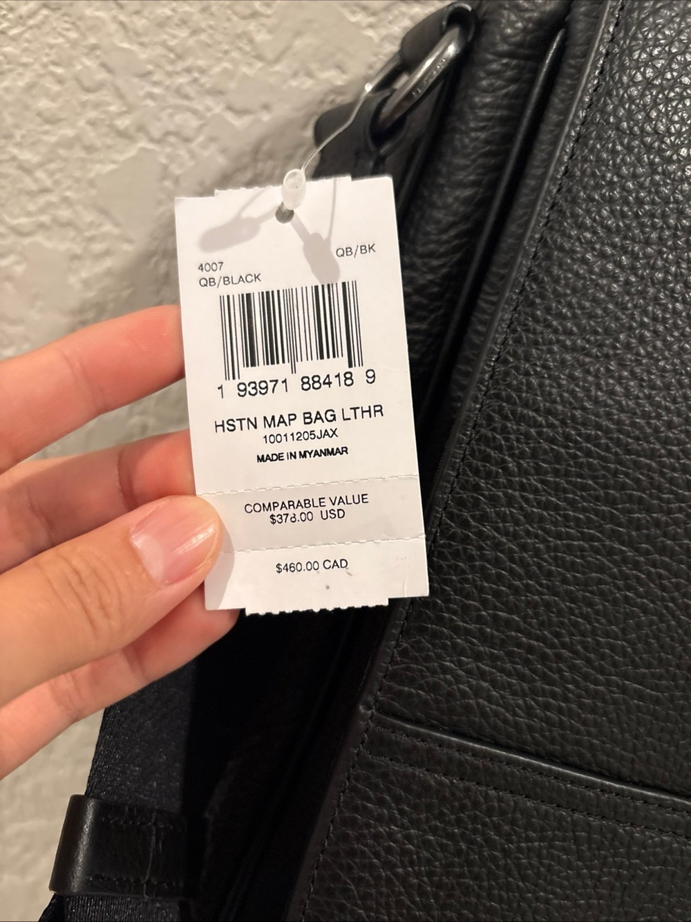 Coach Houston Map Black Leather Crossbody Messenger Bag NWT - Picture 10 of 12